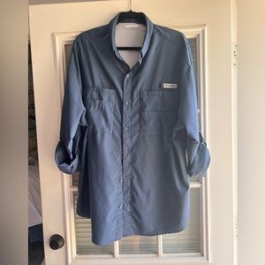 Columbia Performance Fishing Gear Long sleeve Blue shirt XL